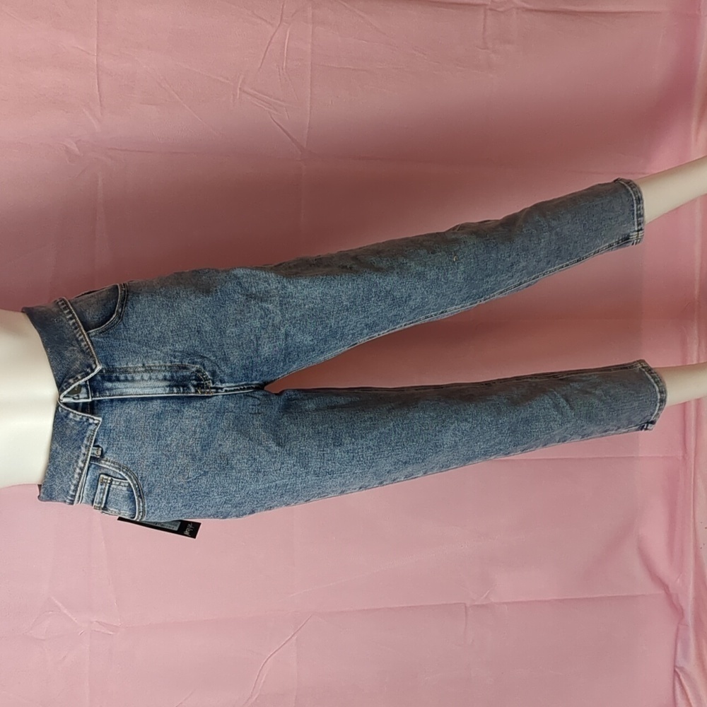 Nasty Gal Redial Foldover Waist Detail Mom Jeans size UK 8